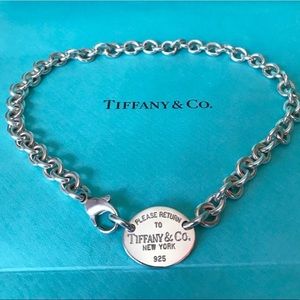 Tiffany & Co. Please Return To Oval Tag Necklace